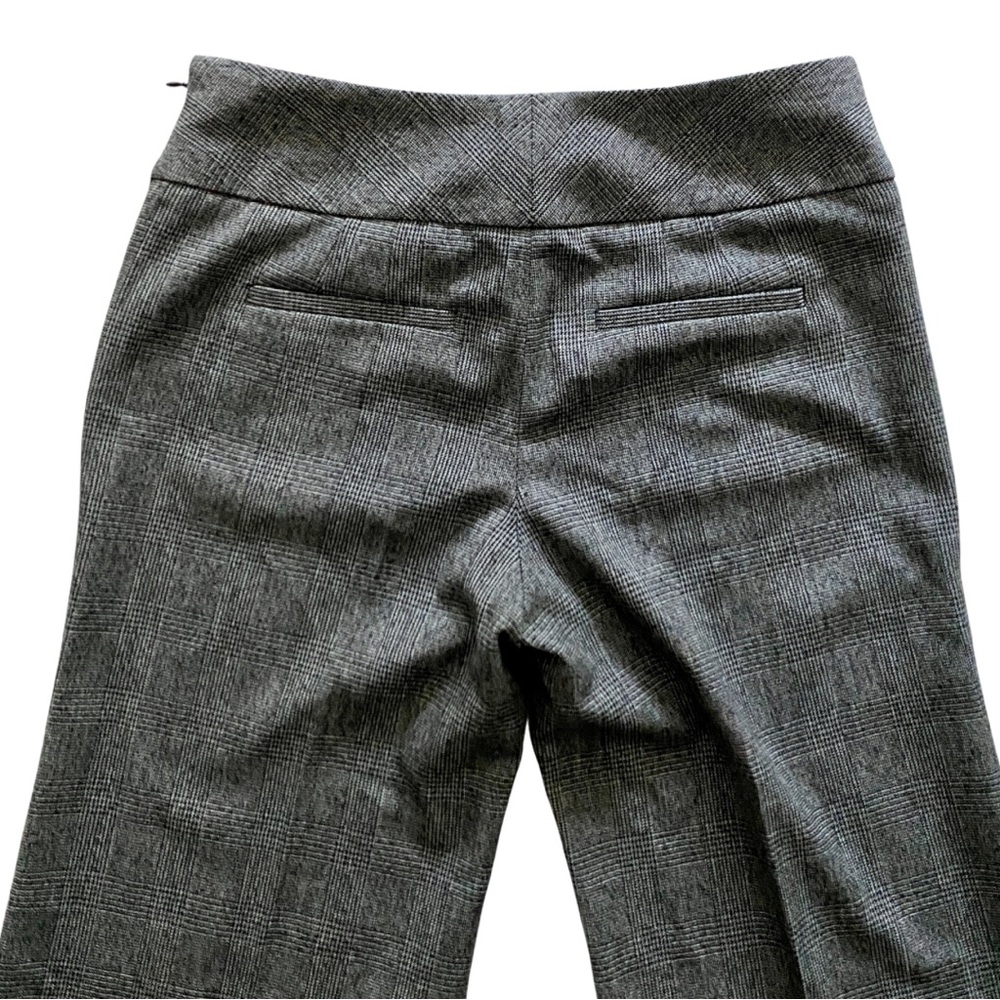 WHBM Gray/Black Plaid Wide Leg Trouser Pants- Front Sailor Buttons (size 0) - Picture 9 of 16